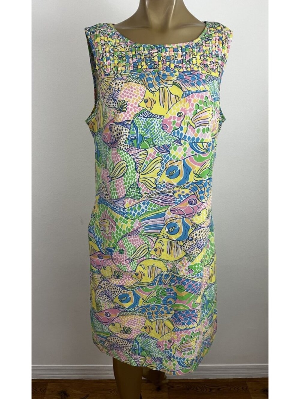 Lilly Pulitzer Women's 12 Party School Florida Fish Classic Shift Dress